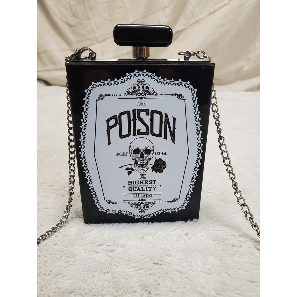 Killstar Pure Poison Bottle Hardcase Clutch Purse Unique Art Statement Cosplay